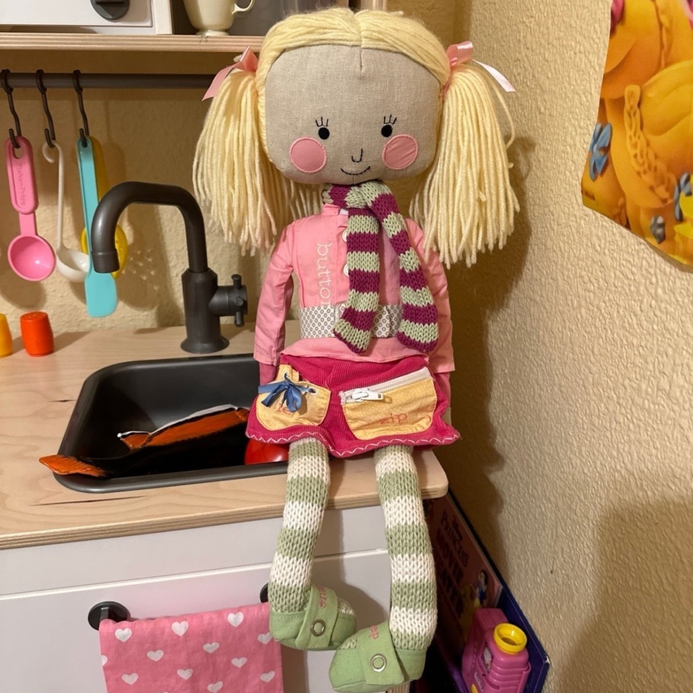 Pottery Barn Kids Rare Learn to Dress Doll